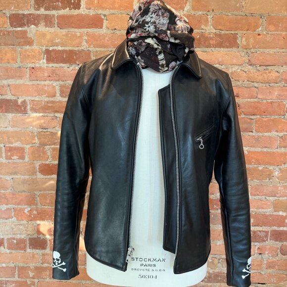Mastermind Japan × Vanson Leather Lambskin Bomber Jacket - Picture 5 of 9